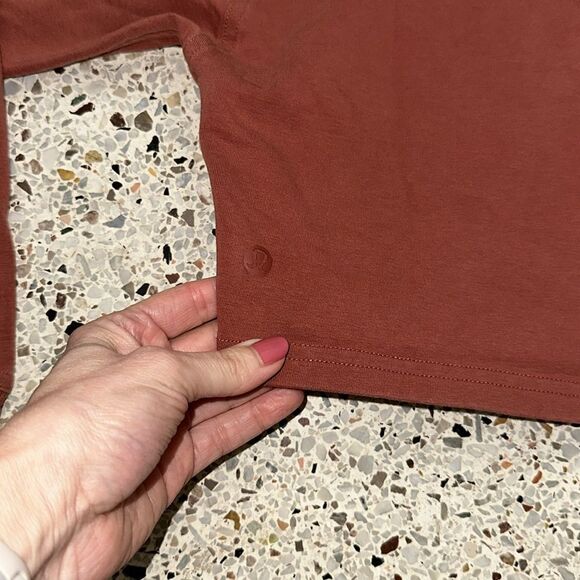 Lululemon All Yours cropped crop sweatshirt hoodie hooded clay rust 6 small 4 - Picture 5 of 6